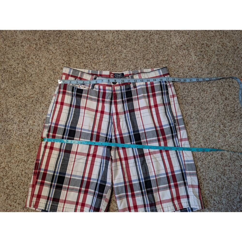 CHAPS Mens Shorts, 34, Patriotic Red, White & Blue Plaid; 4th of July; Cotton - Picture 6 of 9